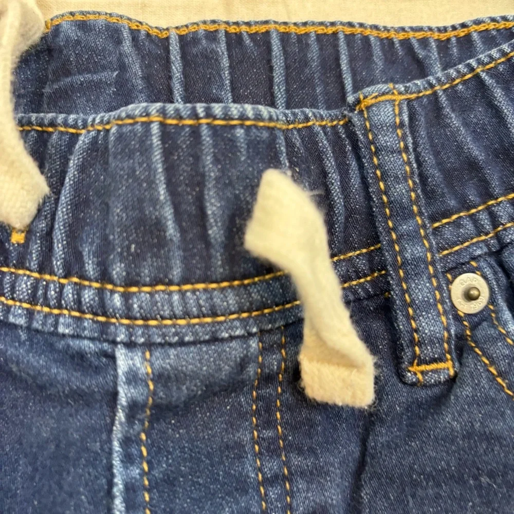 Boys Gap Kids Elastic Waistband Dark‎ Wash Straight Leg Jeans Size Large 9-10